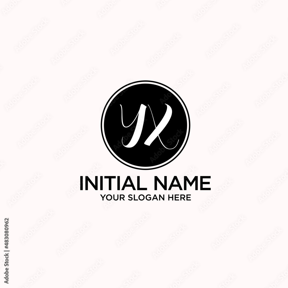 YX monogram logo template vector