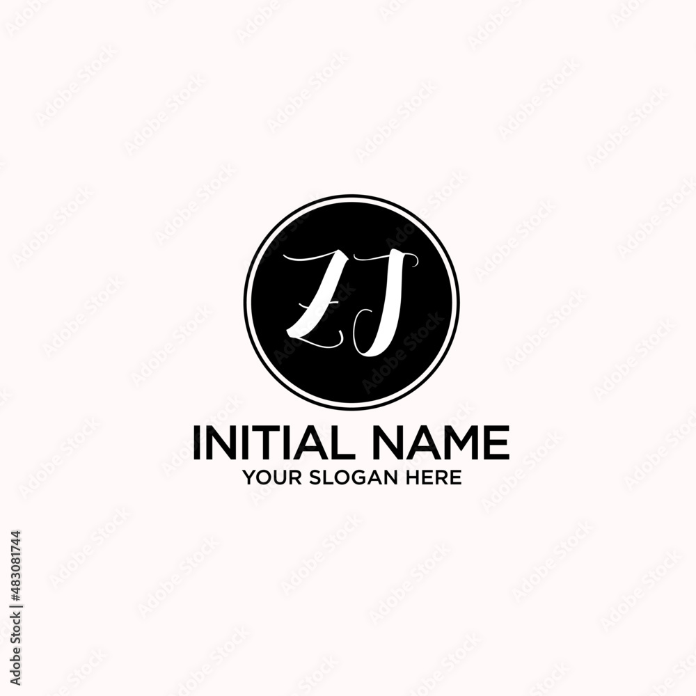 ZJ monogram logo template vector ZJ monogram logo template vector