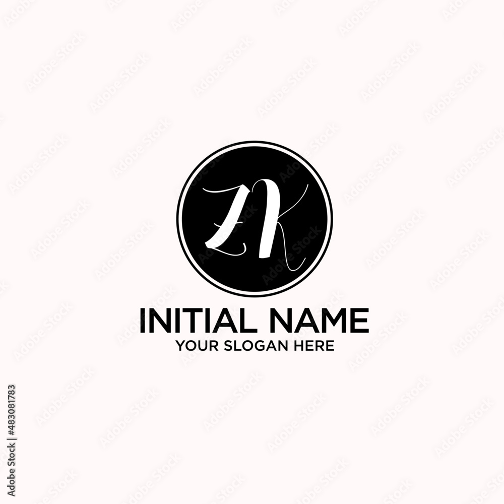 ZK monogram logo template vector ZK monogram logo template vector