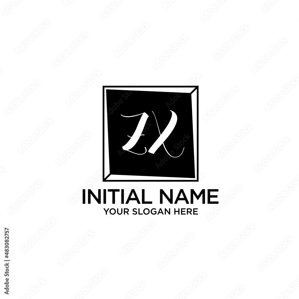 ZX monogram logo template vector ZX monogram logo template vector