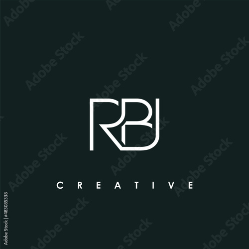 RBI Letter Initial Logo Design Template Vector Illustration photo