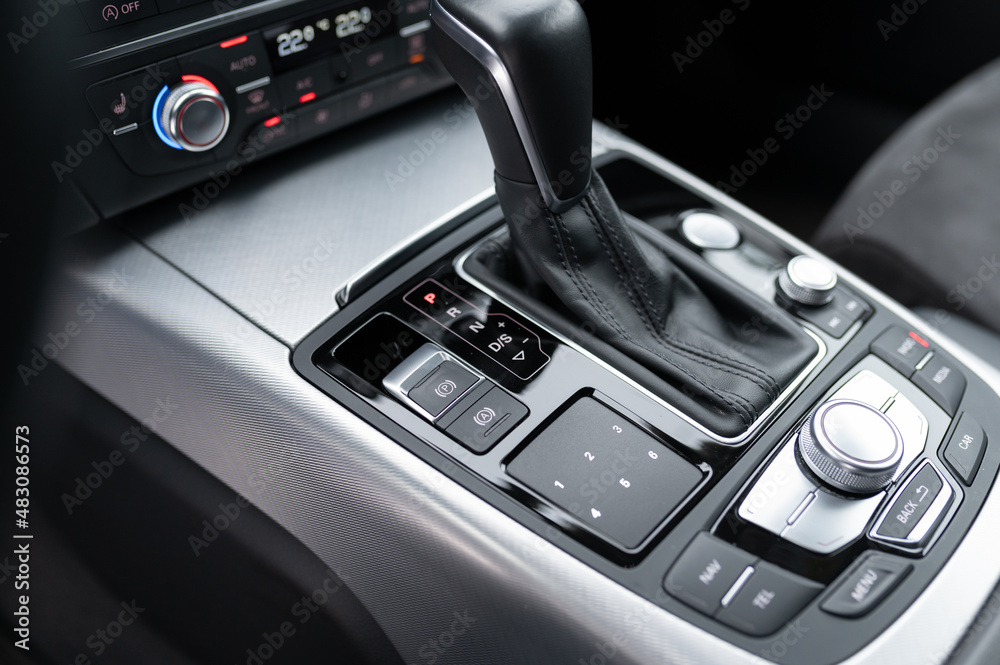 multimedia control unit in the car interior