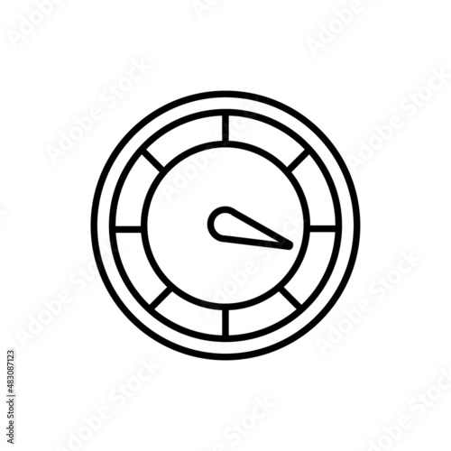 Speedometer line icon, vector outline logo isolated on white background