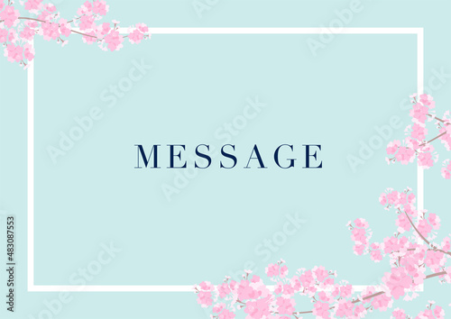 桜のメッセージカード