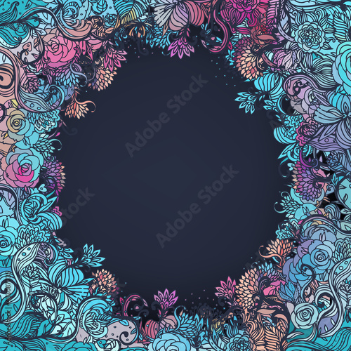 Vector floral frame
