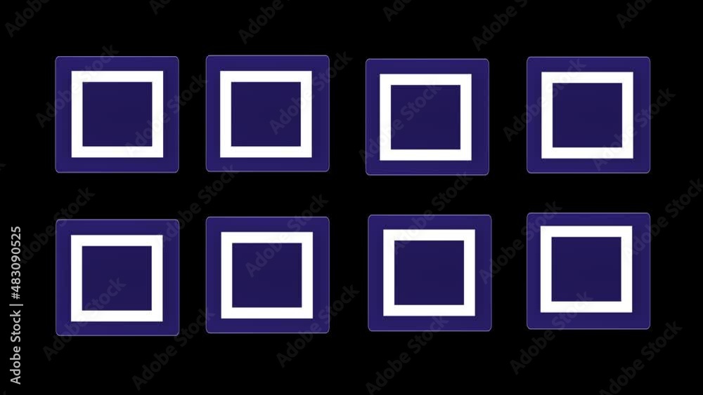 Square Neon Buttons - Light Flares - LED Frame Square Neon Buttons - Light Flares - LED Frame