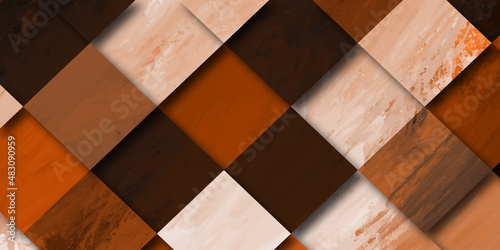 colorful 3D different tiles texture. Colored rubber square paving slab for playgrounds close-up. Dirty Paving block. Street cement block floor background.