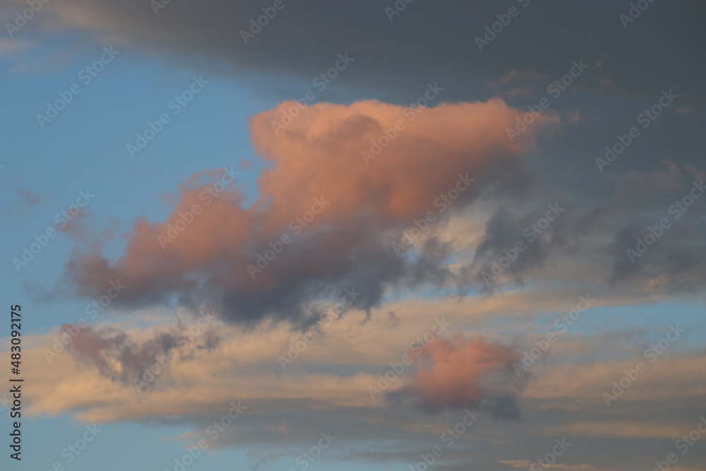 Fototapeta premium Magic sunset like fire in the clouds