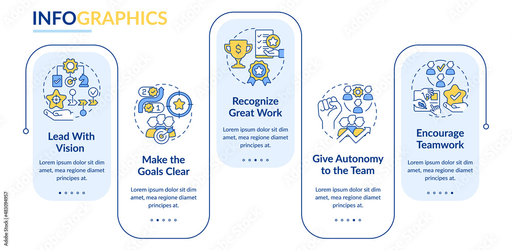 Boosting worker motivation rectangle infographic template. Autonomous ...