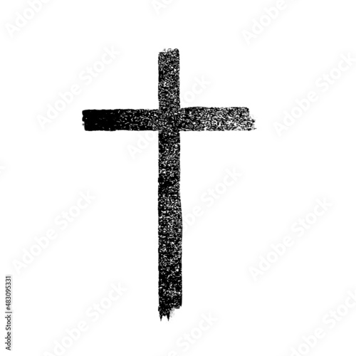 Photographie Textured Religion Cross . Christian cross . Vector