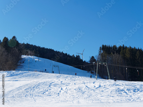 Hornlift im Fröhnder Ortsteil Hof im oberen Wiesental im Belchenland . Schneelandschaft und Winterparadies fur Alpinsportler photo