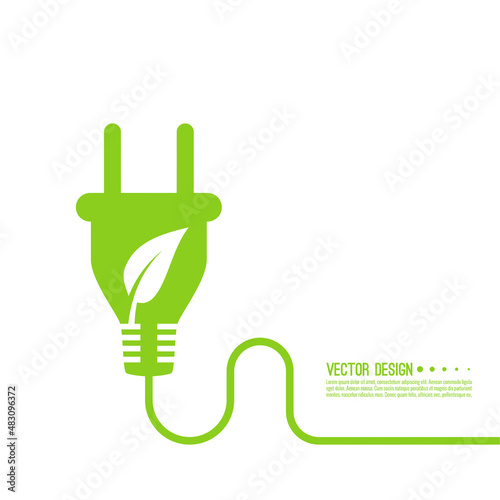 Vector background with electric plug