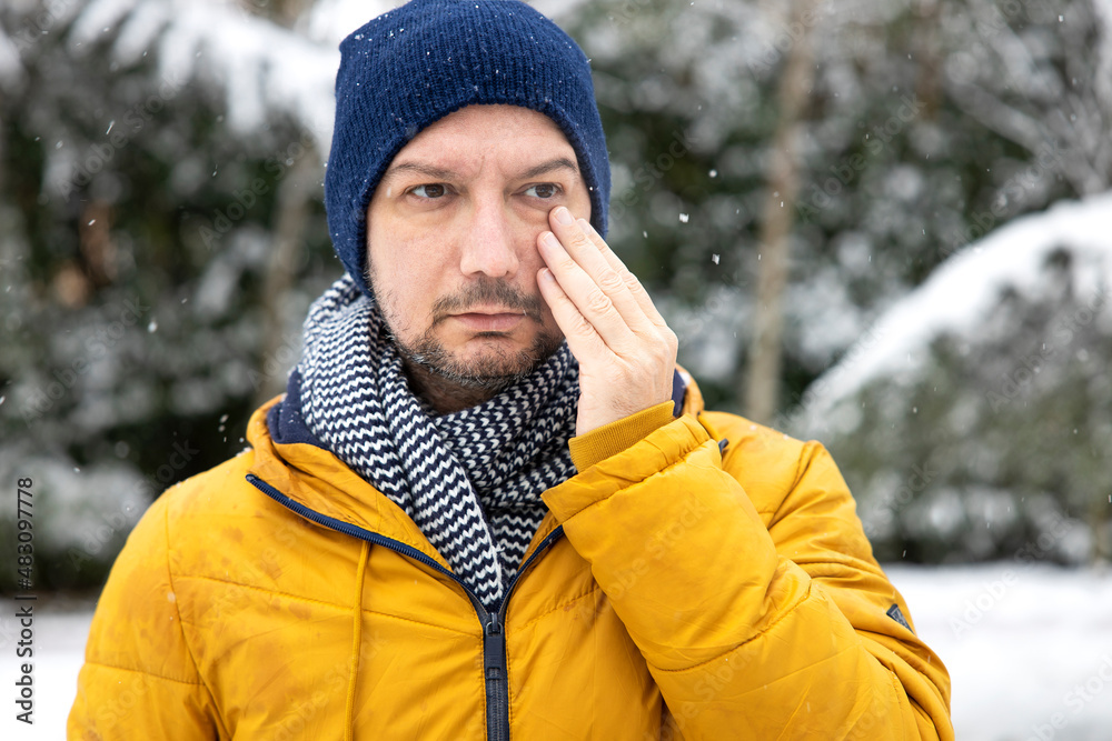 Winter cold weather causing eye dryness and irritation