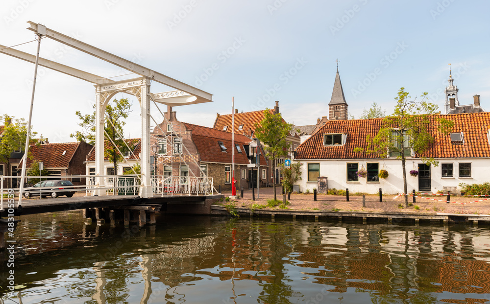 Naklejka premium Cityscape of the small town of Edam in Holland.