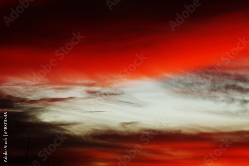 Red Blurry Sky