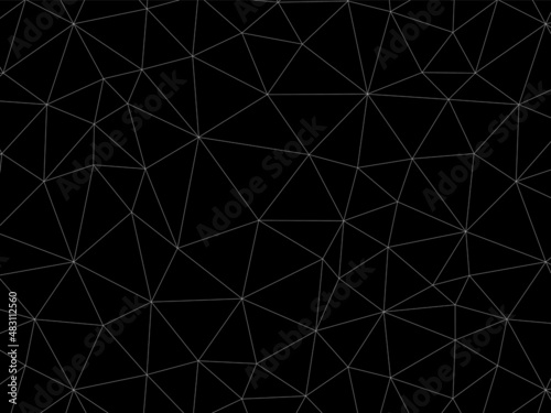 ポリゴン風の黒色の幾何学模様