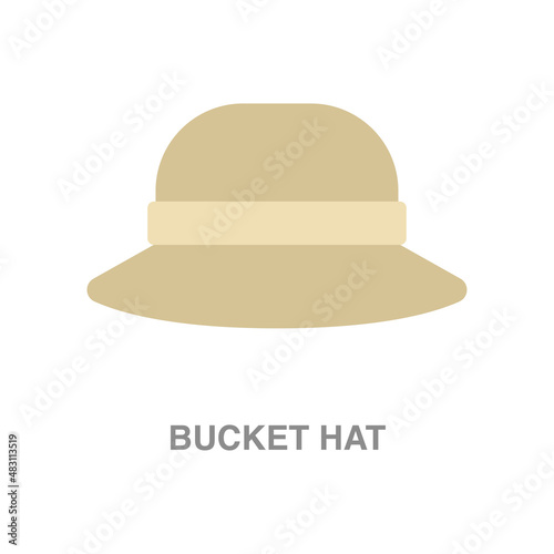 bucket hat illustration on transparent background