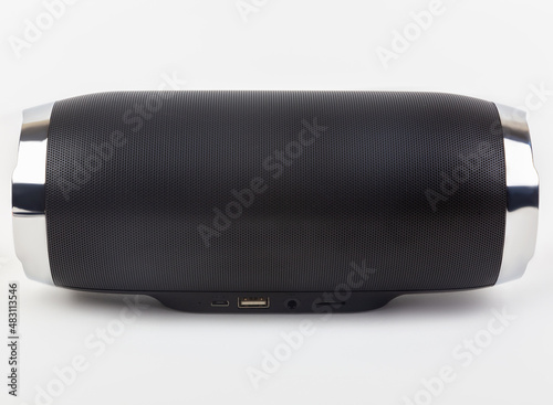 black modern music boombox portable bluetooth speaker