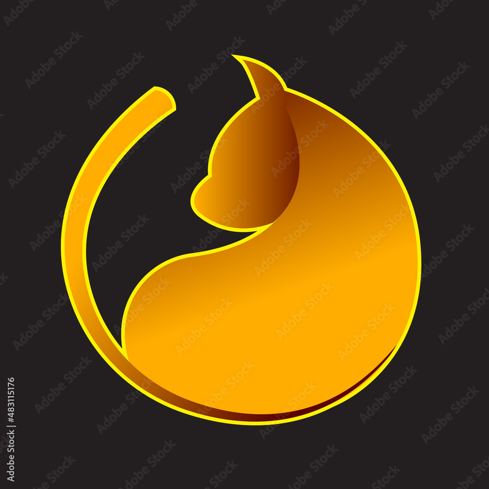 cat logo inspiration with gradient color cat logo inspiration with gradient color