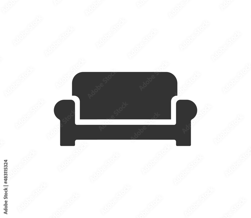 sofa icon. raster simple illustration sofa icon. raster simple illustration
