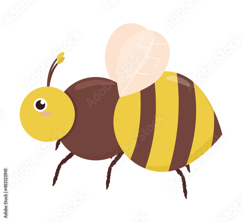 colored bee design