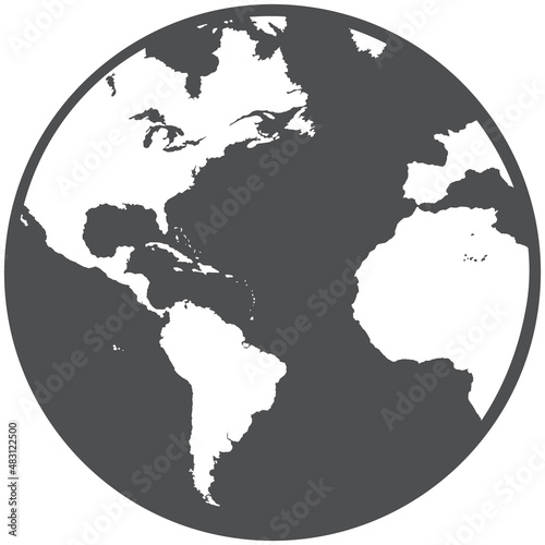 world map globe sign icon