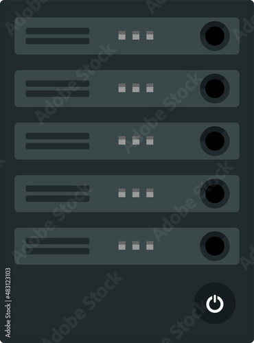 Foto Einfache Vektorgrafik eines Network Attached Storage (NAS)