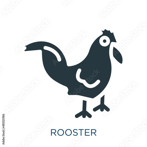 Canvas Print rooster vector icon
