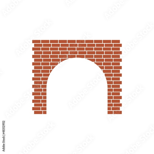 Canvas Print Brick bridge illustration