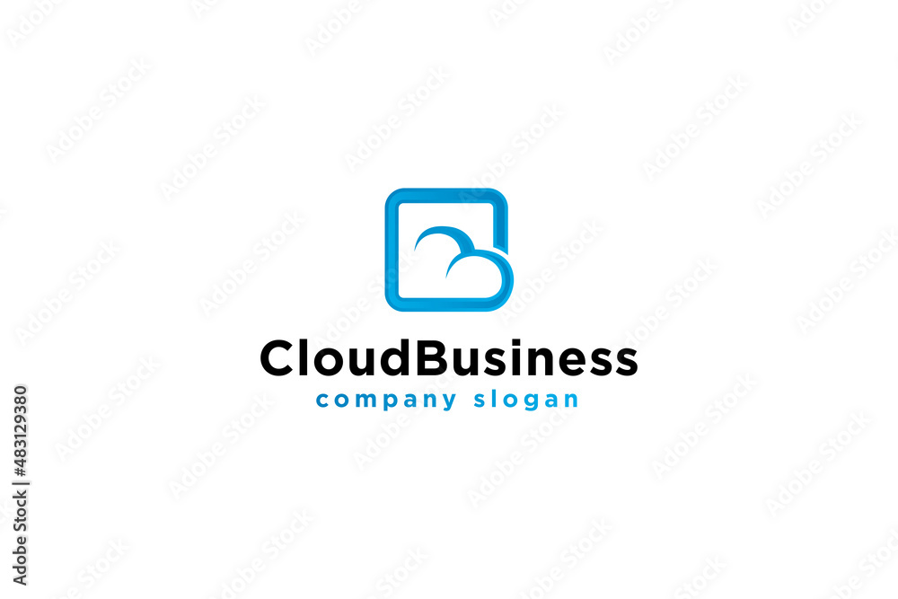 Cloud business logo design vector illustration. Cloud business logo design vector illustration.