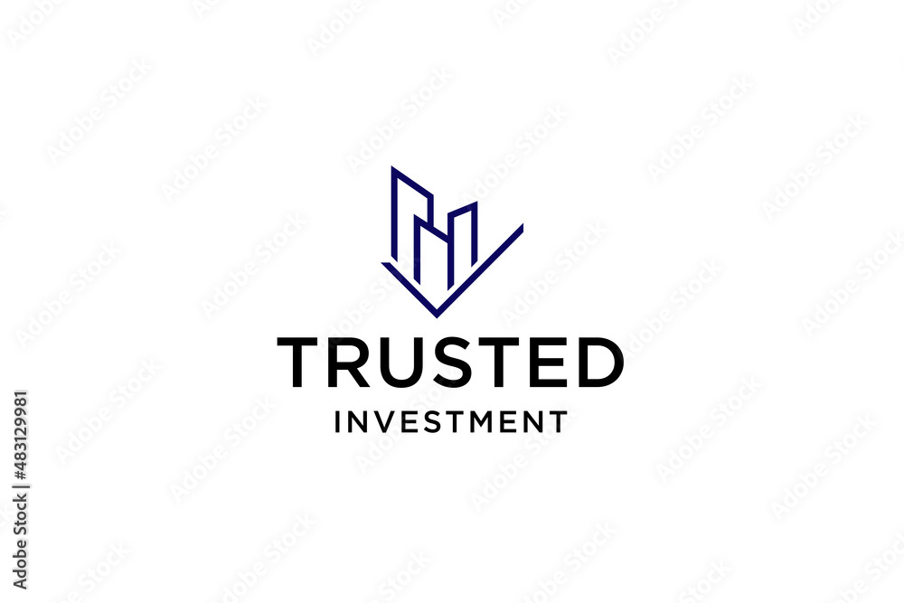 Trusted Real estate investment logo design vector illustration.