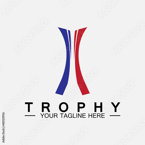 Trophy vector logo icon.champions  trophy logo icon for winner award logo template