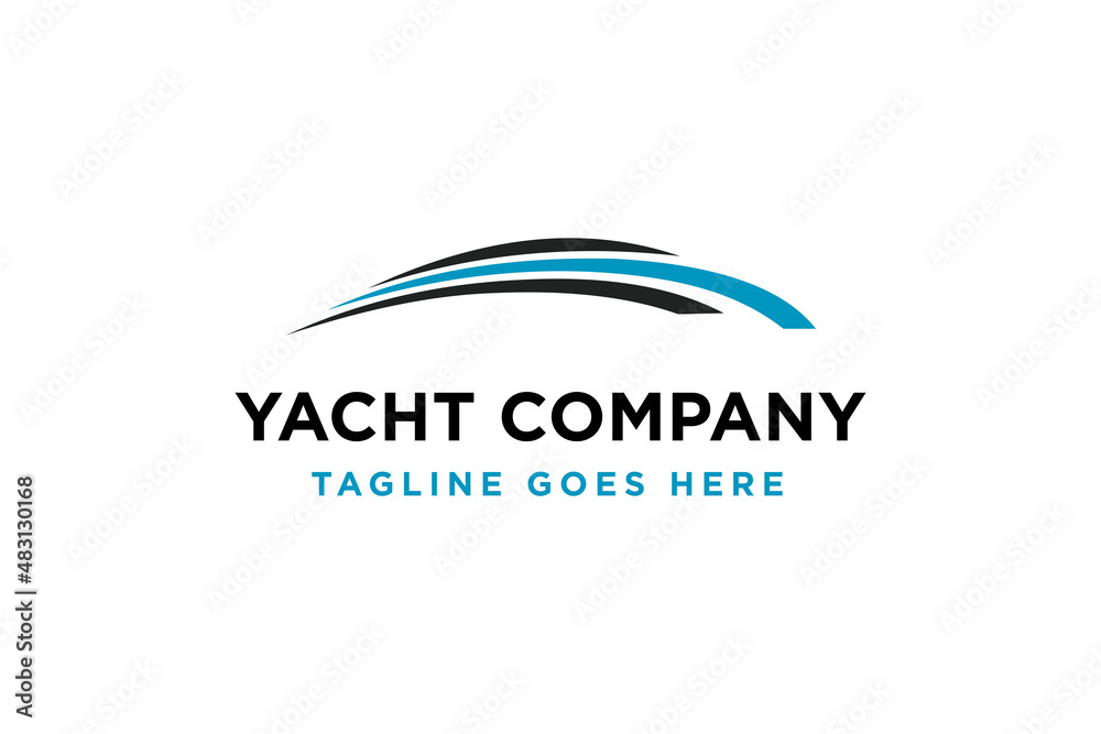 Yacht logo design vector illustration. Yacht logo design vector illustration.