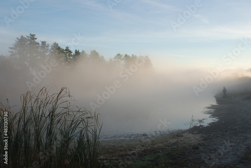 misty morning on the river