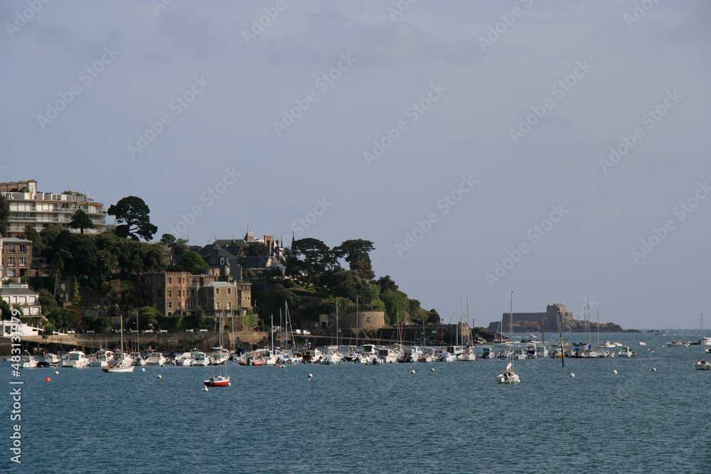 atlantic coast in dinard in brittany (france) atlantic coast in dinard in brittany (france)