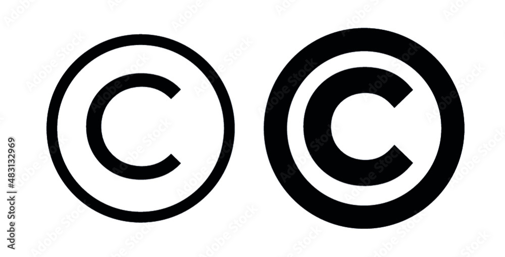 Copyright mark icons. Intellectual property sign. Vector illustration ...