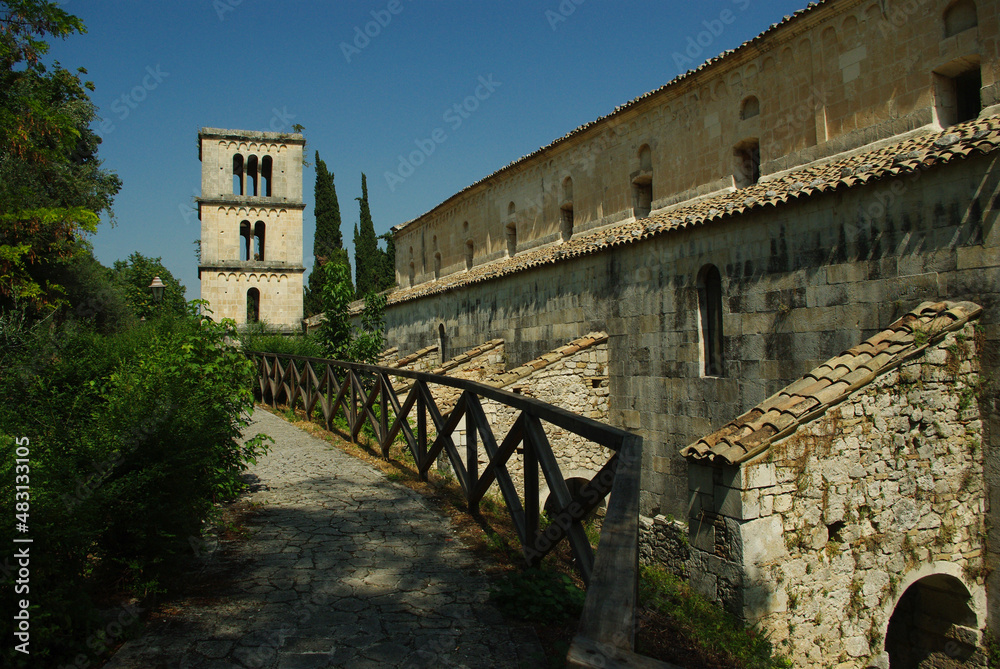 The majestic bell tower of the abbey of San Liberatore in Maiella - Serramonacesca - Abruzzo
