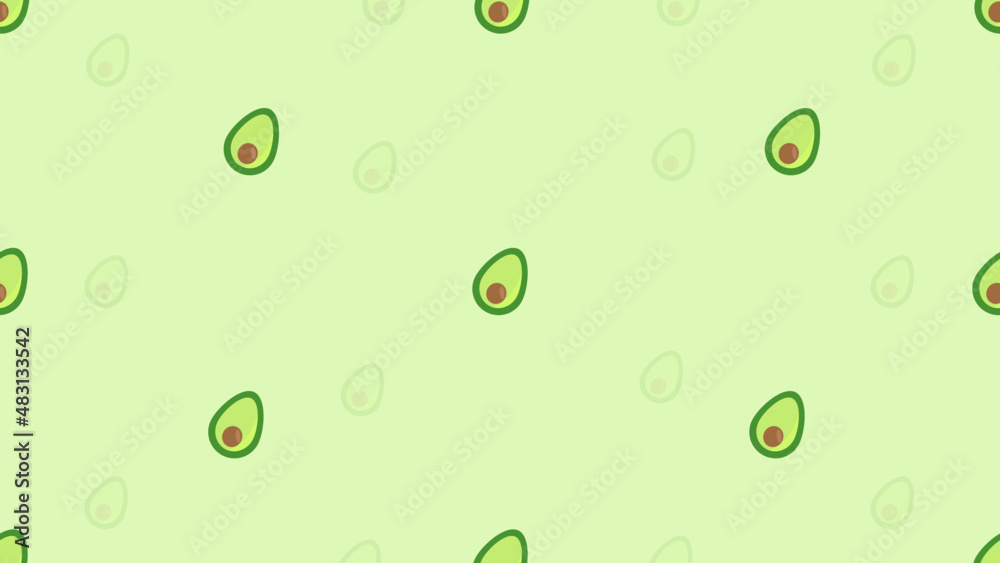 cute small avocado seamless pattern background, fruit pattern background, perfect for wallpaper, backdrop, postcard, and background