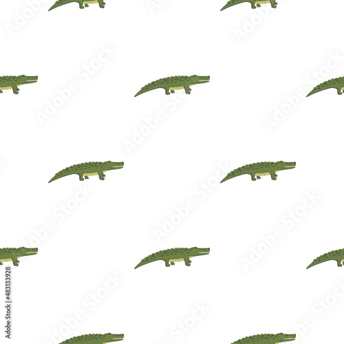 Cute crocodiles seamless pattern.Funny animals background.