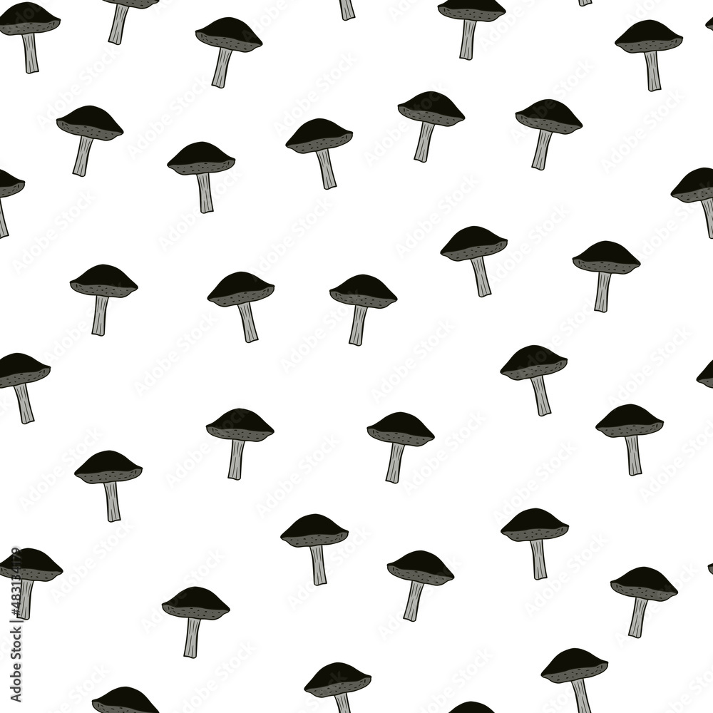 Mushrooms seamless pattern. Fungi background. Mushrooms seamless pattern. Fungi background.
