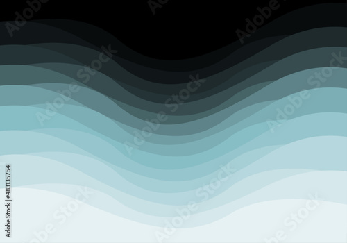 Fondo abstracto de mar con olas en la noche. 