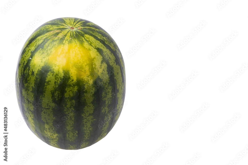 Close up view of ripe, sweet watermelon isolated on white background. Healthy food concept. Close up view of ripe, sweet watermelon isolated on white background. Healthy food concept.