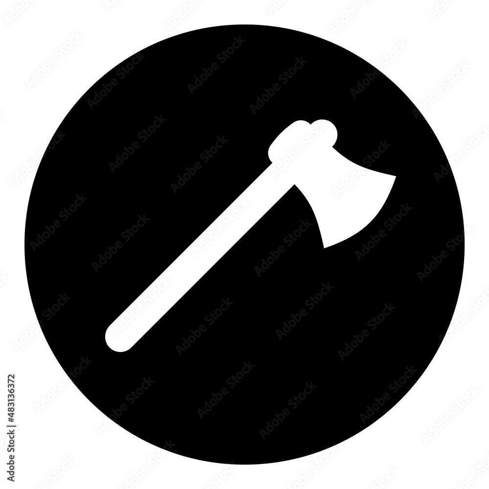 Camping Axe Flat Icon Isolated On White Background Camping Axe Flat Icon Isolated On White Background