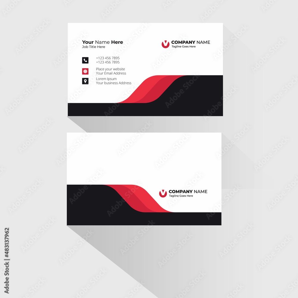 modern business card template black and red color modern business card template black and red color