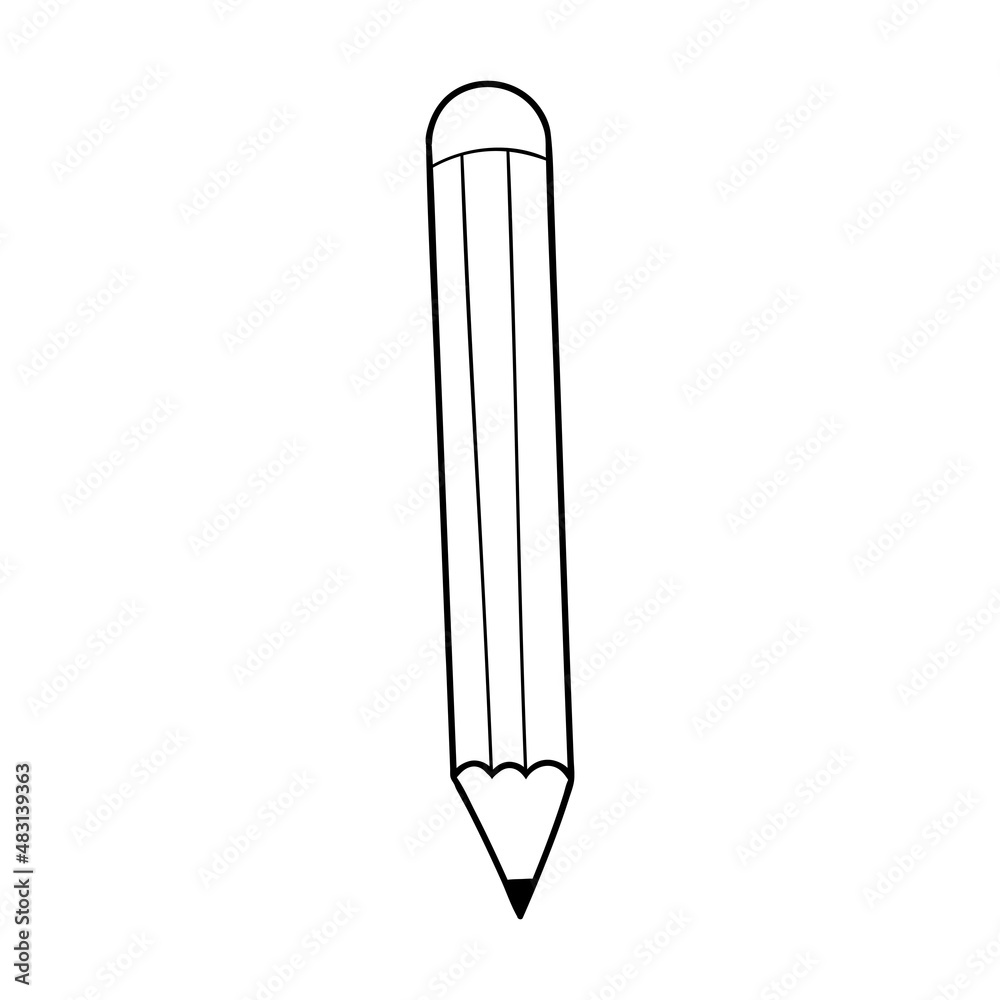 Pencil icon hand drawn vector illustration Pencil icon hand drawn vector illustration
