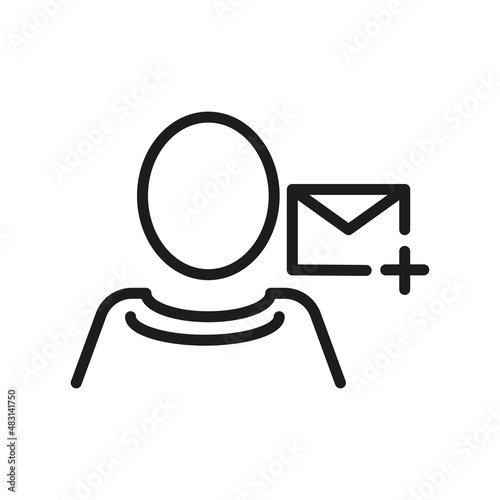 User Outline Vector Icon. Illustration Of A Stroke Vector On A White Background. For App And Website