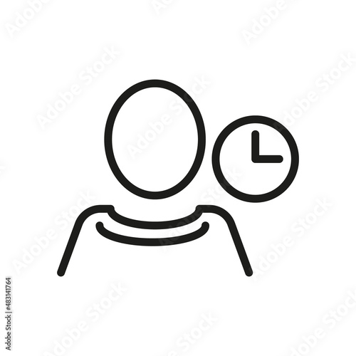 User Outline Vector Icon. Illustration Of A Stroke Vector On A White Background. For App And Website