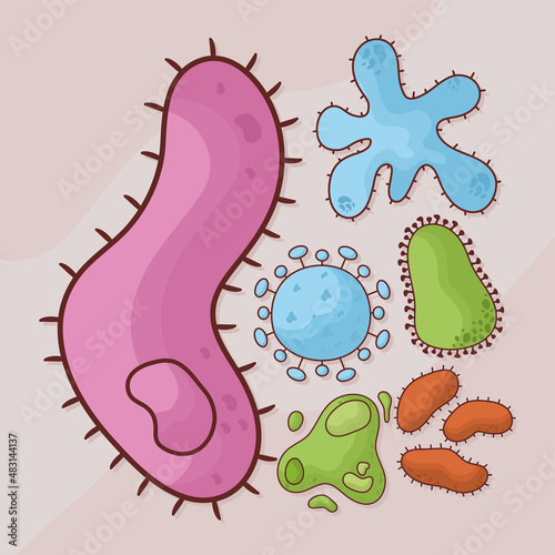 six bacteriums set