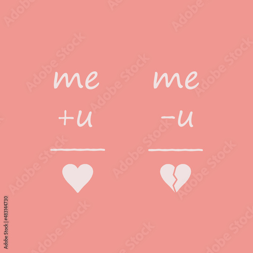 Valentine's day illustration. Valentine's day background. Valentine's day card. 14th February.