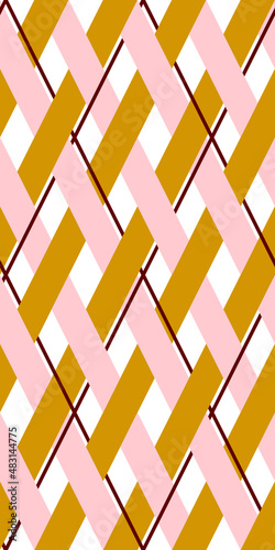 Seamless Pattern Weaving Natural colors diagonal lines vector